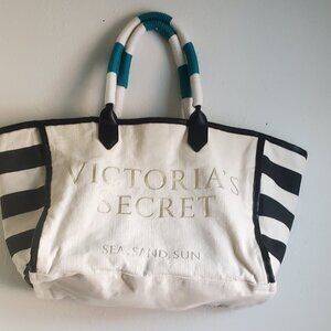 Victoria Secret Sea Sand Sun Large Tote Bag Womens Canvas